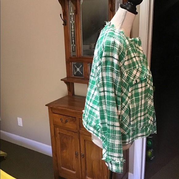 Cabi-Library Jacket-Green Check - Picture 3 of 6